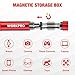 WORKPRO 24 in 1 Multi Bit Mini Screwdriver Set Magnetic, Manual Pen Screwdrivers, Tough S2 Steel Small Screwdriver Bits for Eyeglass, Watch, Laptop, Phone, Jewelry and Electronic, Red