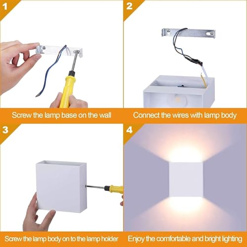 Aplique pared interior para eliminar zonas oscuras en pasillos con luz LED regulable 7