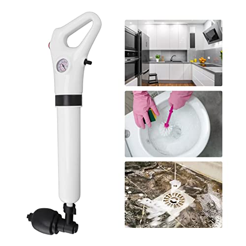Image of Electric Toilet Plunger, Manual Dredge Plumbing Tool Toilet Plunger Pneumatic Drain Dredger Manual Dredging Tool for Bathroom Plumbing Washing Basin