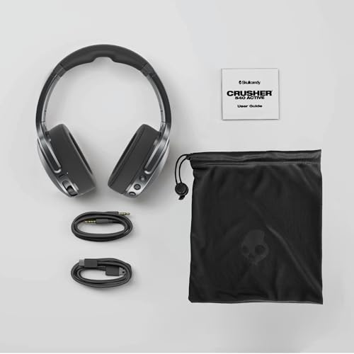 Skullcandy Crusher 540 Active Wireless Bluetooth Headphones with Multi-Sensory Bass, Noise Isolating Over-Ear Fit, Sweat and Water Resistant, 40 Hours Battery, Microphone for iPhone Android - Soft