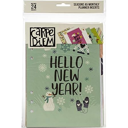 Simple Stories Carpe Diem Seasons Double-Sided A5 Planner Inserts-Monthly, Undated Simple Stories Carpe Diem Seasons Double-Sided A5 Planner Inserts-Monthly, Undated