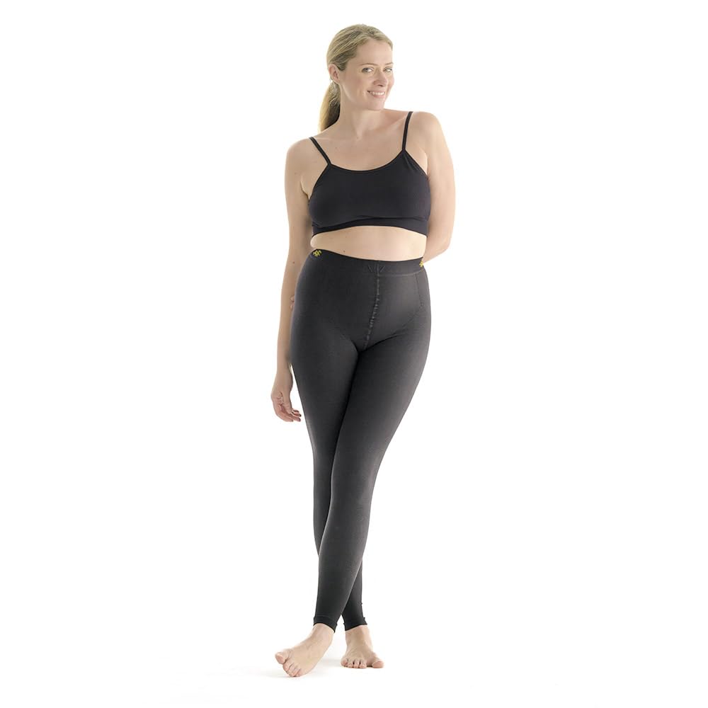 SOLIDEA Leggings Compressione Graduata Donna Be You Tonic Micromassaggiante Compressione Graduata 15/21 mmHg Guaina Modellante Donna, Leggings Anticellulite (Nero, 42)