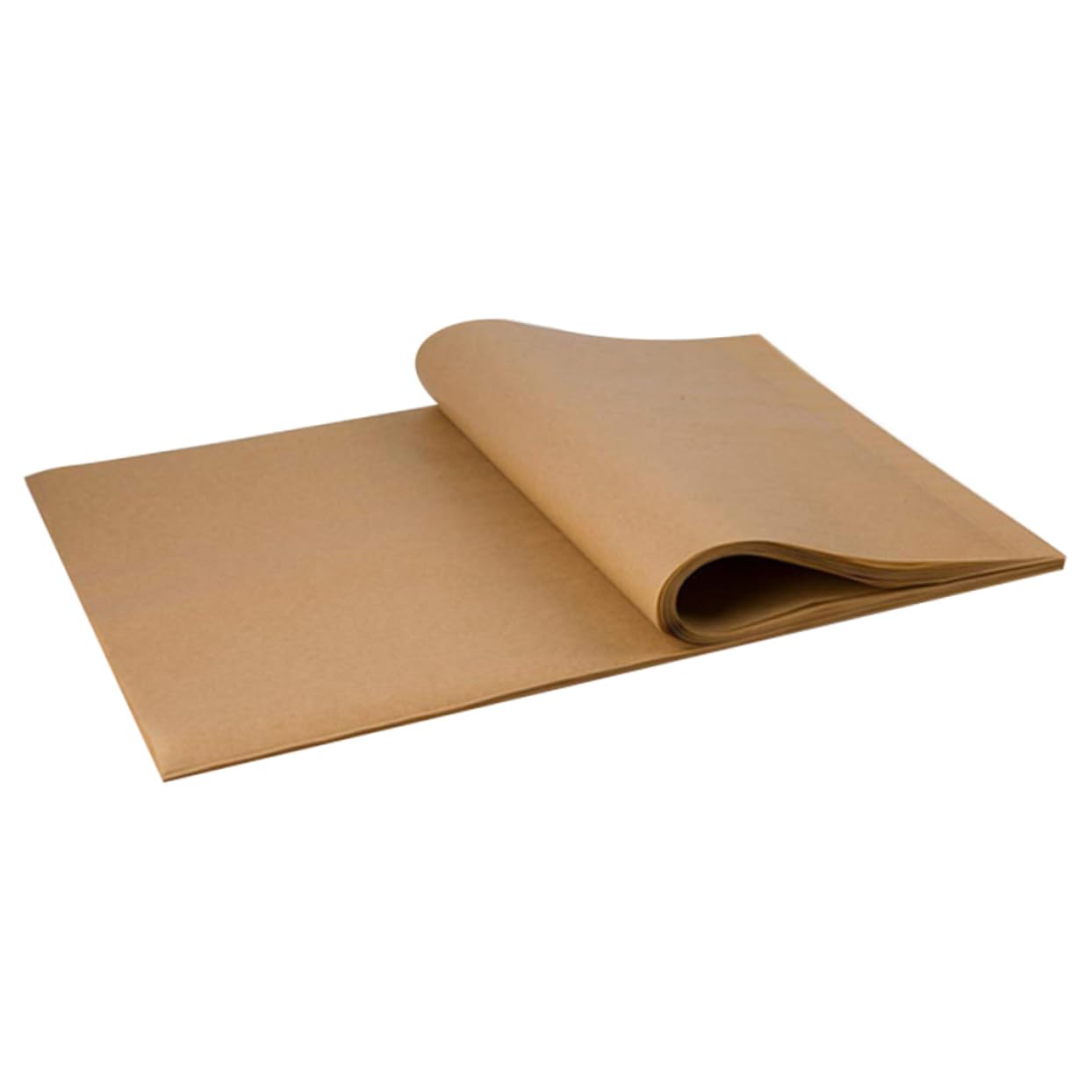 ABOOFAN Papier Parchemin Antiadhésif Marron pour Barbecue et Pâtisserie, Absorption D'huile Élevée, Résistant Haute Température, Lot de 200 Feuilles en Pâte de Bois