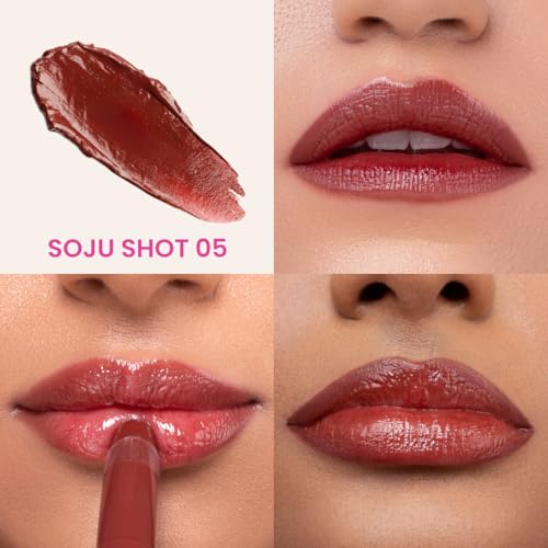 Image of Typsy Beauty Glossified Lip Plumer- Soju Shot 05 | 3-in-1 | Hydrating & Nourishing Lip Balm | Instant Fullness with Lip Plumper | High Shine Lip Gloss | Formulated In Korea | 2.6gm