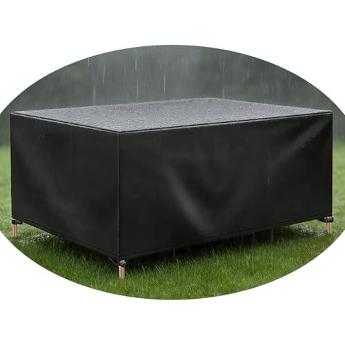 HNYDM Fundas para Muebles de Jardín: 190x170x70cm/LaxAnxAl Funda para Mesa de Jardín de Exterior de Tela Oxford 600D Impermeable, Cortavientos, Resistente a los Rayos UV y Resistente al Desgarro