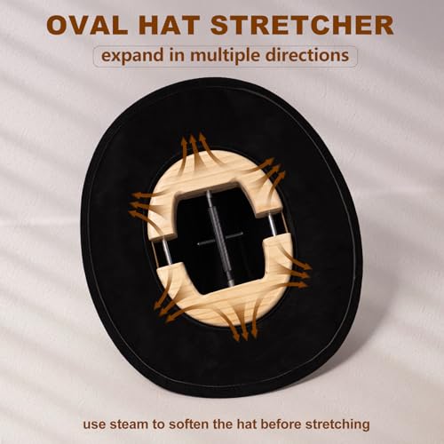 Image of Hat Stretcher, Cowboy Hat Stretcher for Fitted Hats, Hats Jack with Wrench, Extender Widener for Men Cowboy Baseball Caps