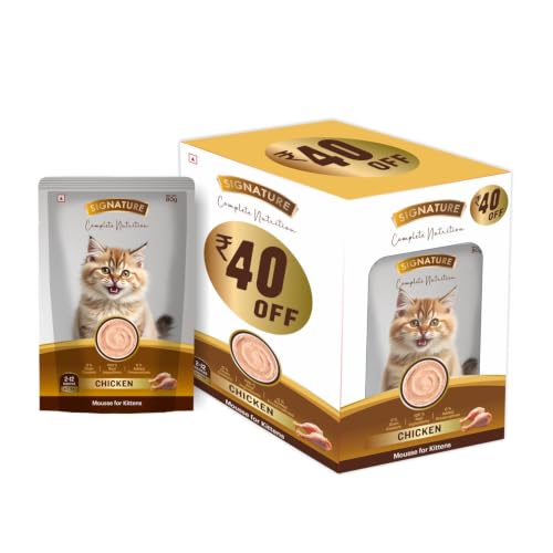Image of Grain Zero Kitten Wet Mousse 80g Pack of 5, 400g | Chicken | Rich in Protein | Promotes Hydration & Easy to Digest | No Artificial Flavours | Packed with Essential Vitamins & Antioxidants