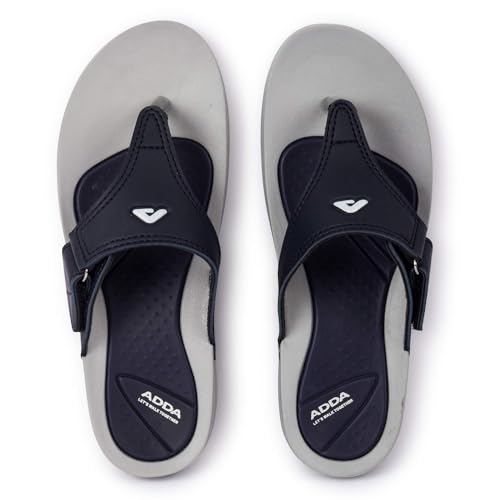 Image of Adda STAR-1 || Durable & Comfortable || EVA Sole || Lightweight || Fashionable || Super Soft || BEIGE RED || Outdoor Slipper || Slipper for Women (GREY /NANY, 8)
