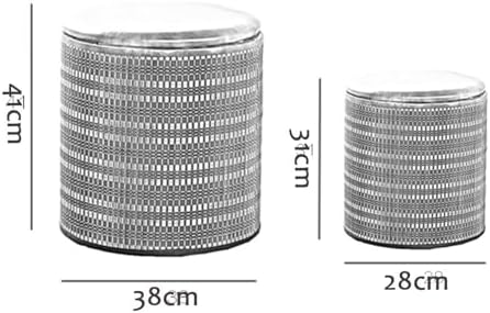 Versatile Round Storage Bench with Padded Seat & Lid - Stylish Accent Stool & Footrest for Entryway, Living Room, Kitchen, Bedroom - Space-Saving Storage Solution