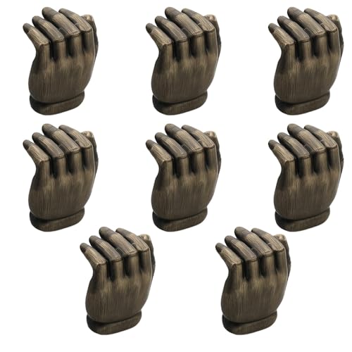 Image of Hand Design Knob for Drawer /Door Knob /Drawer Knobs /Decorative Knobs and Pulls /Door Hardware /Zinc Alloy (Antique Finish) Pack of 8-| 3 Years Warranty |