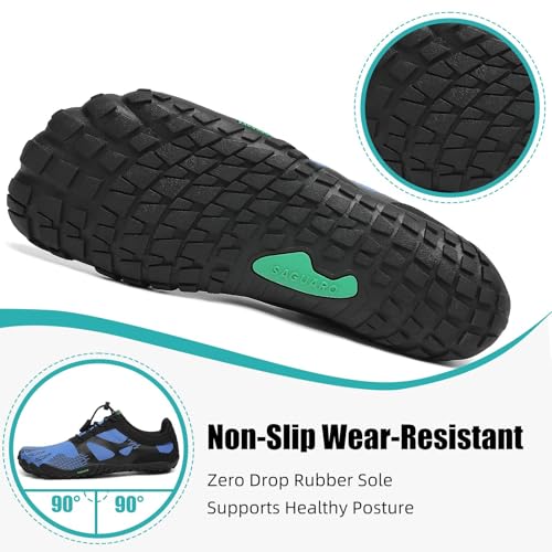 Image of SAGUARO Womens Mens Barefoot Shoes Minimalist Trail Runner Wide Toe Box Zero Drop Outdoor Cross Training Shoe