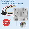 DC 18V-58V to 12V 20A 240W Step Down Converter 18V 20V 24V 36V 48V to 12V Golf Cart Voltage Regulator Reducer Waterproof Buck Transformer Wth Fuse