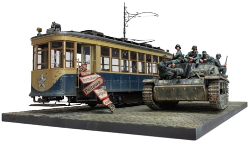 MiniArt 1:35 diorama urbain complet avec Tramway et char Stug III