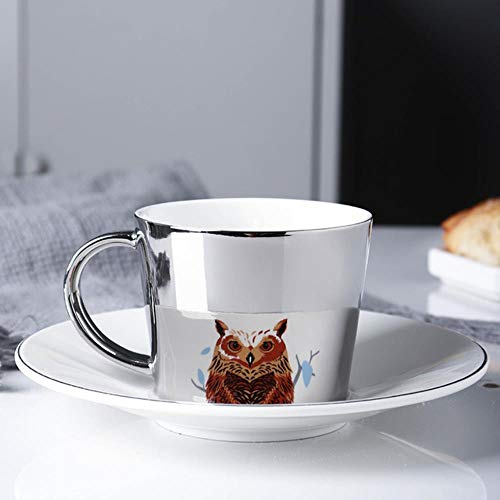 Mug Tazas Cafe Reutilizable,Taza De Caballo De Reflexión Creativa Taza Anamórfica De Alce De Dibujos Animados Nórdicos Taza The Mirror Collection Panda Taza Père David'S Deer, Grande 220 Ml