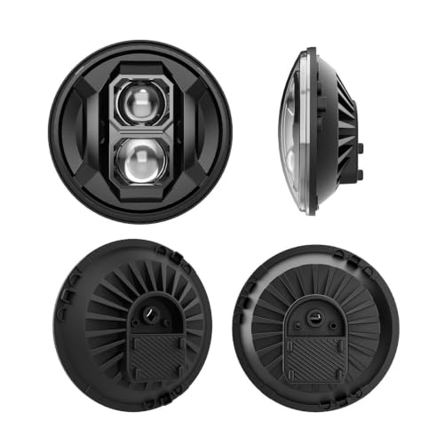 Phare LED moto boîtier de seau DRL feux route spot projecteur universel pour custom