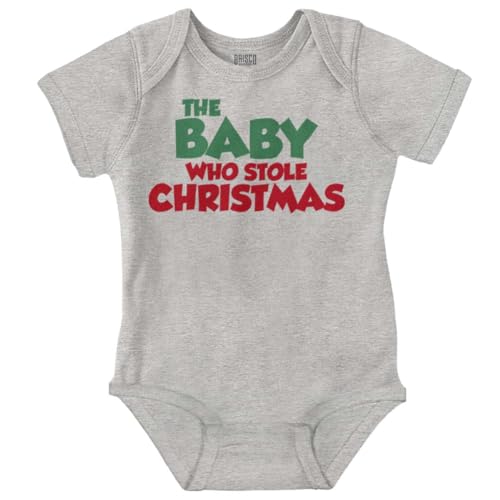 Image of Brisco Brands Xmas Babies Who Stole Christmas Baby Romper Boys or Girls
