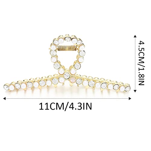 Runmi - Mollette per capelli con perle e