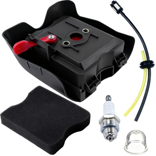 ZAMDOE Kit de Filtre à air de Rechange pour débroussailleuses CG430 BC430 CG520 BC520 43CC 49CC 52CC 40F-5 44F-5 Moteurs 2 Temps Coupe-Bordures Couvercle...