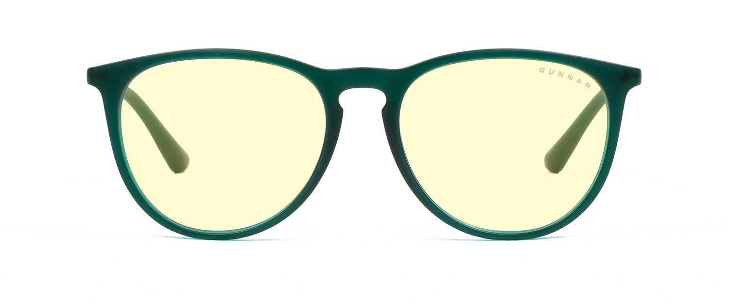 Gunnar Menlo Gaming Glasses (Emerald Frame, Amber Lens Tint)