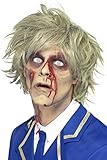 Lieferumfang: 1 Smiffys Herren Zombie Maske, Beinhaltet nicht: Schlips, Hemd und Jacke, Farbe: Grau, Größe: One Size