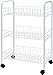 Spetebo metalowy wózek kuchenny w kolorze białym – stolik pomocniczy z 3 półkami – wózek domowy, wózek kuchenny, wózek piętrowy