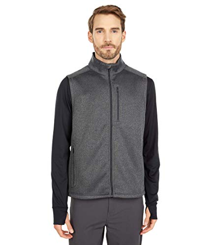 Vineyard Vines Mountain Sweater Fleece Vest Charcoal Heather MD