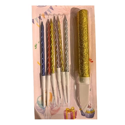 Image of Wanna Party Birthday Candle with Vibrant Assorted Multicolor Spiral Swirl Candle -Perfect for Parties, Cake Decorations & Celebrations-Set of 7