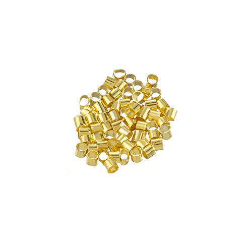 600 Stück Quetschperlen Für Schmuck – 6 Farben, Messing, Loch 2,5 Mm (3 Mm Größe)