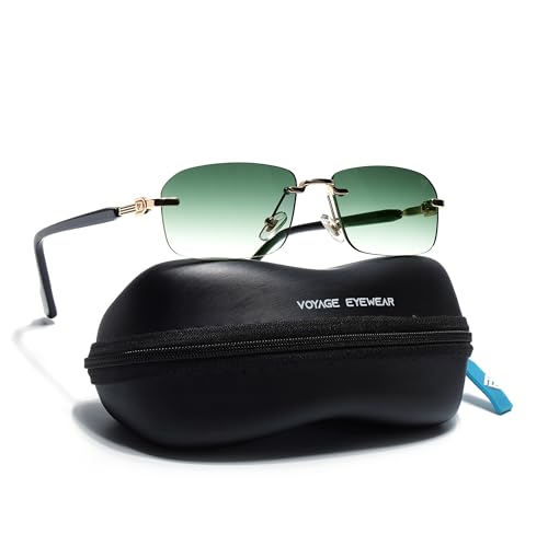 Image of Voyage UV Protected Rimless Sunglasses for Men & Women