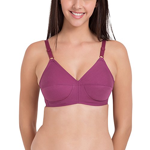 Image of SOUMINIE Women's Cotton Non-Padded Wire Free Casual Full-Coverage Minimizer Bra