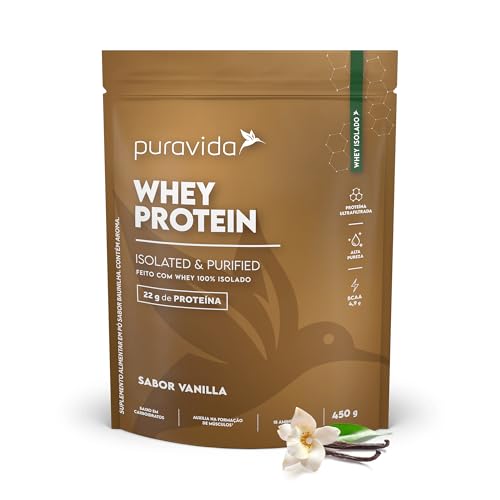 Puravida Proteínas Whey Protein Isolado Vanilla 450g