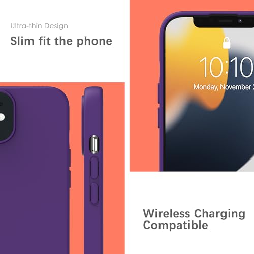 YATWIN Silicone Case for iPhone 12 Mini - Purple - Image 7