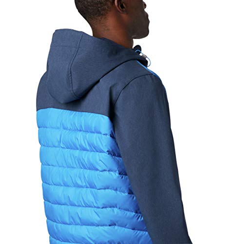 Image of Columbia Men's Powder Lite Hybrid Jacket, Azure Blue, Collegiate Navy Heather ,Large