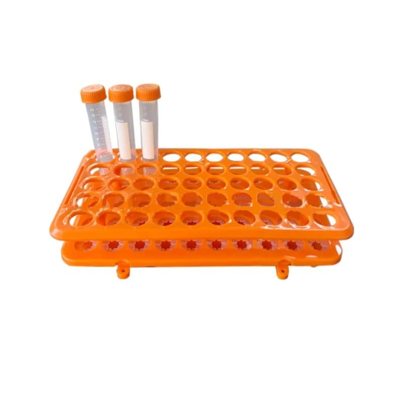 Placa de almacenamiento transparente de 50 orificios for viales de laboratorio, soporte for tubos de 1,8 ml a 60 ml, estante for botellas de muestra de plástico de 10 Uds.