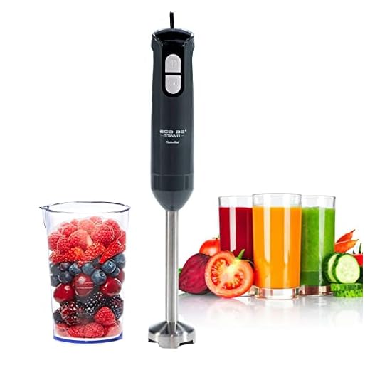ECODE Batidora De Mano Titanmix,Batidora De Varilla, Cuchillas de Titanio (Titanmix Essencial)