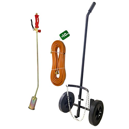 Diserbante termico 10 m di tubo + carrello Ruote