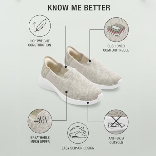 Image of KazarMax Easy On Women's Breathable Mesh Slip-On Loafers | Quick-Dry Casual Sneakers with No-Hands Design | Lightweight Anti-Skid Sole