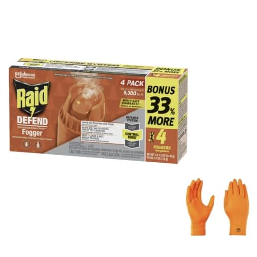 Raid Concentrated Deep Reach Pest Killer & Roach Fogger, 1.5 fl oz, 4 Count | Premium USA Supply Gloves for Safe Eradication | USA Supply Pest ID Card