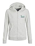 Eingesetzte Ärmel JACK & JONES JUNIOR Jungen Jorcodyy Summer Sweat Zip Hood Jnr Sweatshirtjacke, Pale Blue, 152