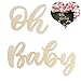 Wooden OH BABY Sign Baby Shower Party Banner, Gender Reveal Baby Announcements Decorations, Party Nursery Decor, Backdrop Wall Photo Prop (Wooden Set)