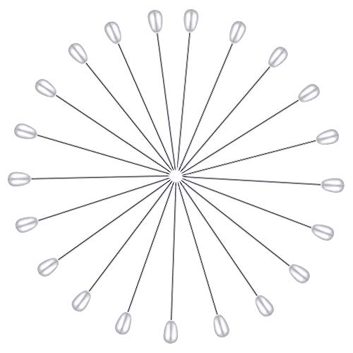 ATRAENTE 2 Inch Long White Teardrop Pearl Pins 100 Pieces Straight Corsage Pins Sewing Wedding Bouquet Pins,Sewing Pins Straight Pins Push Pins