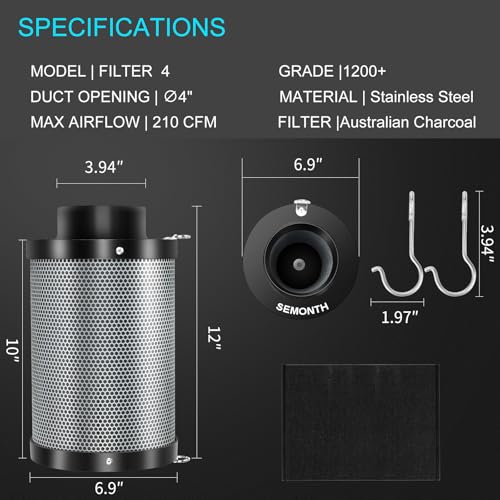 ATOUR 4 Inch Carbon Filter