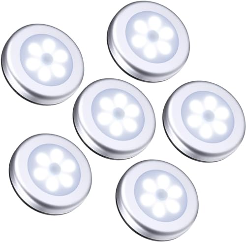 ORIA Nachtlicht mit Bewegungsmelder, 6 Stk LED Bewegungsmelder Licht, Led...