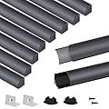 VST 10pack 3.3 ft LED Channel, V Shape Led Diffuser Channel, LED Aluminum Channel System with Black Cover, End Caps and Mounting Clips, Aluminum Profile for LED Strip Light Very Easy Installation