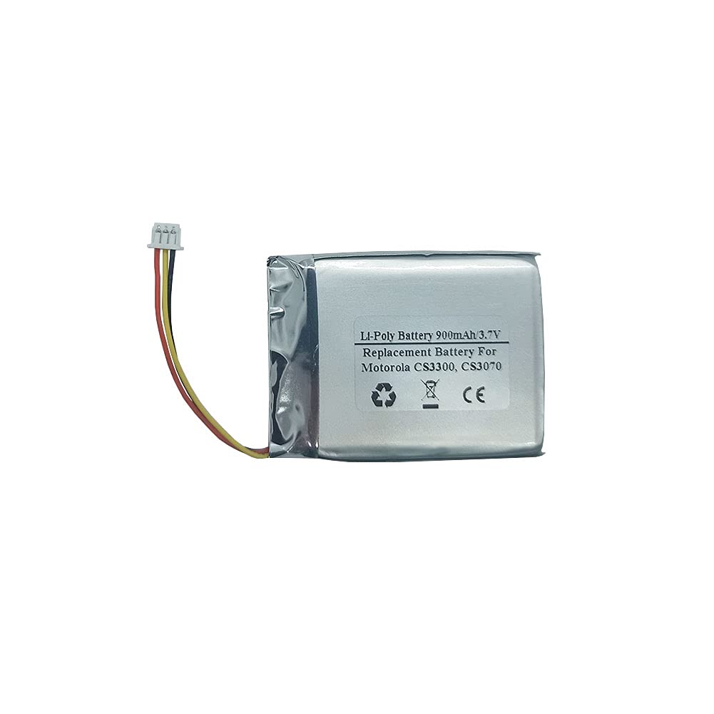 900mAh 3.7V Replacement Battery for Motorola CS3300, CS3070, Fits Motorola 82-133770-01 Bluetooth Wireless USB Barcode Scanners