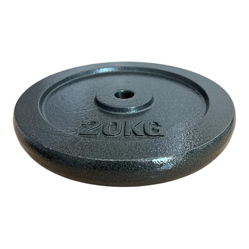 Chase Fitness Cast Iron Weight Plates, 1.25kg - 20kg, 1-Inch Hole, for Barbell and Dumbbell Training (20KG X 1) - Image 2