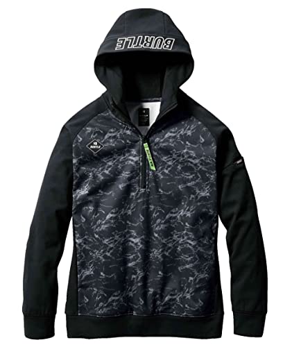 BURTLE バートル ハーフジップフーディ 秋冬用 ストームブラック 4079 79 XL