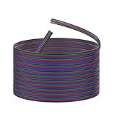 XMSJSIY 4 Pin RGB Led Wire Extension Cable 22AWG 4 Core LED Strip Connector Electric Cord Line for 3528 5050 LED Ribbon Lamp Tape Light-16M/52FT