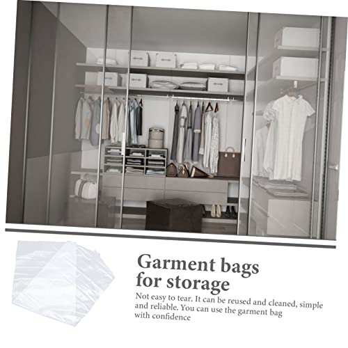 4Pcs Heavy Duty Garment Storage Bags for Hanging Clothes Pe Material Clothes Covers for Winter Coats Suits Dresses and Gowns Design for Closet Organization4