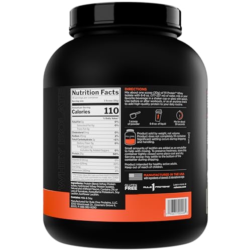 Image of Rule 1 R1 Protein, 100% Whey Isolate,2.28 kg (5 lbs, Vanilla)
